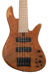 Fodera Emperor 5 Standard Special Bass Guitar - Vintage Tint Burl Maple - Sweetwater Exclusive