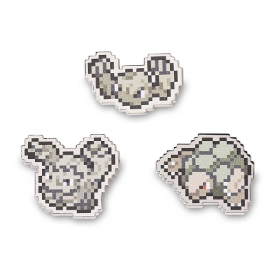 Geodude, Graveler & Golem Pokémon Pixel Pins (3-Pack)