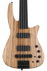 NS Design CR5 Radius Fretless Bass Guitar - Zebrawood - Sweetwater Exclusive in the USA