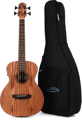 Lanikai OA-EBU Oak Ukulele with Electronics - Bass