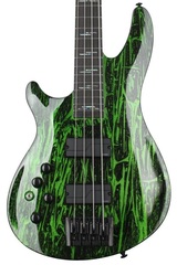 Schecter C-4 Bass Silver Mountain Left-handed - Toxic Venom