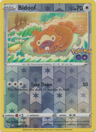 Bidoof - 059/078 - Common - Reverse Holo (Peelable Ditto)