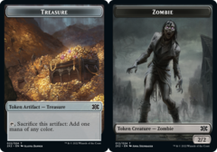 Treasure (022) // Zombie (012) Double-Sided Token - Foil