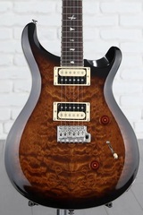 PRS SE Custom 24 Electric Guitar - Quilt Black Gold Sunburst, Sweetwater Exclusive