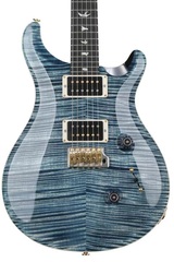 PRS Custom 24 Electric Guitar with Pattern Thin Neck - Faded Whale Blue 10-Top