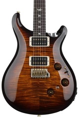 PRS Custom 24 Piezo Electric Guitar with Pattern Thin Neck - Black Gold Wrap Burst 10-Top