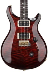 PRS Custom 24 Electric Guitar with Pattern Thin Neck - Fire Red Burst 10-Top
