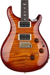 PRS Custom 24 Piezo Electric Guitar with Pattern Thin Neck - Dark Cherry Burst 10-Top