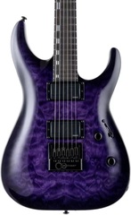 ESP LTD H-1000 EverTune Solidbody Electric Guitar - See-Thru Purple Sunburst