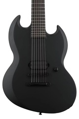 ESP LTD Viper-7 Baritone Black Metal Electric Guitar - Black Satin