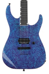 ESP USA M-I Neck-Thru - Satin Galaxy Blue Marble