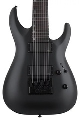 ESP LTD Deluxe H-1008 Baritone EverTune Electric Guitar - Black Satin