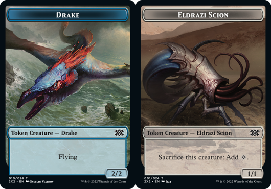 Drake Token // Eldrazi Scion Token - Foil