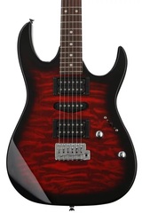 Ibanez Gio GRX70QA Electric Guitar - Transparent Red Burst