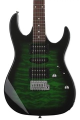 Ibanez Gio GRX70QA Electric Guitar - Transparent Emerald Burst