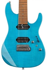 Ibanez Martin Miller Signature MM7 Electric Guitar - Transparent Aqua Blue