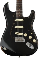 Fender Custom Shop Black Roasted Dual-Mag Strat Relic - Aged Black