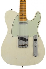 Fender Custom Shop Postmodern Journeyman Relic Telecaster - Aged Olympic White Over Charcoal Frost Metallic with Maple Fingerboard