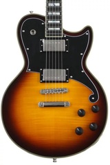 D'Angelico Deluxe Atlantic Electric Guitar - Vintage Sunburst with Stopbar Tailpiece