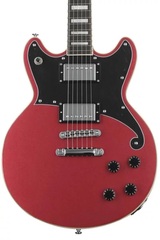 D'Angelico Premier Brighton Electric Guitar - Oxblood with Stopbar Tailpiece