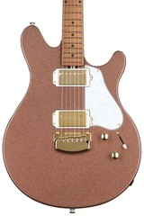 Ernie Ball Music Man Valentine Tremolo Electric Guitar - Pink Champagne Sparkle