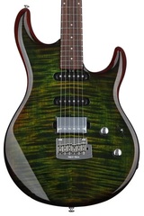 Ernie Ball Music Man Luke III HSS - Luscious Green Flame