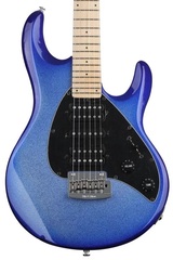 Ernie Ball Music Man Silhouette HSH Trem Electric Guitar - Pacific Blue Sparkle, Sweetwater Exclusive