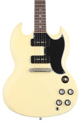 Gibson Custom 1963 SG Special Reissue Lightning Bar Electric Guitar - Murphy Lab Ultra Light Aged Classic White