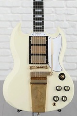 Gibson Custom 1963 Les Paul SG Custom Reissue 3-Pickup w/ Maestro Electric Guitar - Murphy Lab Ultra Light Aged Classic White