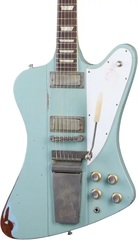 Gibson Custom 1963 Firebird V w/ Maestro Vibrola Electric Guitar - Murphy Lab Heavy Aged Antique Frost Blue