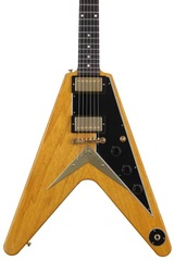 Gibson Custom 1958 Korina Flying V with Black Pickguard - Natural