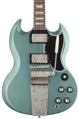 Gibson Custom 1964 SG Standard Reissue w/ Maestro Vibrola Electric Guitar - Murphy Lab Light Aged Antique Pelham Blue