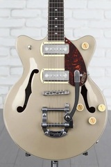 Gretsch G2655T-P90 Streamliner Center Block Jr. Double-Cut P90 Electric Guitar - Sahara Metallic on Vintage Mahogany Stain
