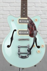 Gretsch G2655T-P90 Streamliner Center Block Jr. Double-Cut P90 Electric Guitar - Mint Metallic on Vintage Mahogany Stain