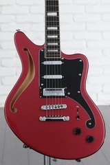 D'Angelico Premier Bedford SH Semi-hollow Electric Guitar - Oxblood with Offset Stopbar Tailpiece