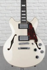 D'Angelico Premier Mini DC Electric Guitar - Champagne with Stopbar Tailpiece