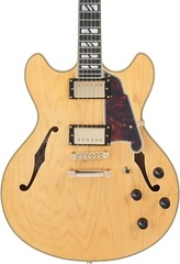 D'Angelico Deluxe DC Semi-hollowbody Electric Guitar - Satin Honey