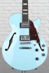 D'Angelico Premier SS Semi-hollowbody Electric Guitar - Sky Blue with Stopbar Tailpiece