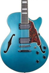 D'Angelico Premier SS Semi-hollowbody Electric Guitar - Ocean Turquoise with Stopbar Tailpiece