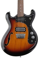 Danelectro 66-12, 12-string Electric Guitar - Transparent 3-Tone Burst