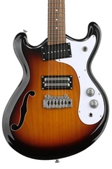 Danelectro 66T Semi-Hollow Electric Guitar - 3-Tone Sunburst