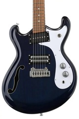 Danelectro 66T Semi-Hollow Electric Guitar - Transparent Blue