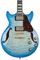 Ibanez Artcore Expressionist AM93QM Semi-Hollow Electric Guitar - Jet Blue Burst