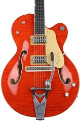 Gretsch G6120TFM-BSNV Brian Setzer Signature Nashville Electric Guitar - Orange Stain