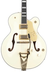 Gretsch G6136T-MGC Michael Guy Chislett Signature Falcon with Bigsby Electric Guitar - Vintage White with Ebony Fingerboard