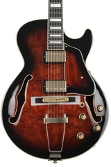 Ibanez Artcore Expressionist AG95QA Hollowbody Electric Guitar - Dark Brown Sunburst