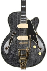 D'Angelico Excel 59 Hollowbody Electric Guitar - Black Dog with Sheild Tremolo