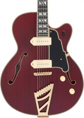 D'Angelico Deluxe 59 Hollowbody Electric Guitar - Satin Trans Wine