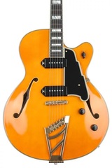 D'Angelico Excel 59 Hollowbody Electric Guitar - Vintage Natural with Stairstep Tailpiece
