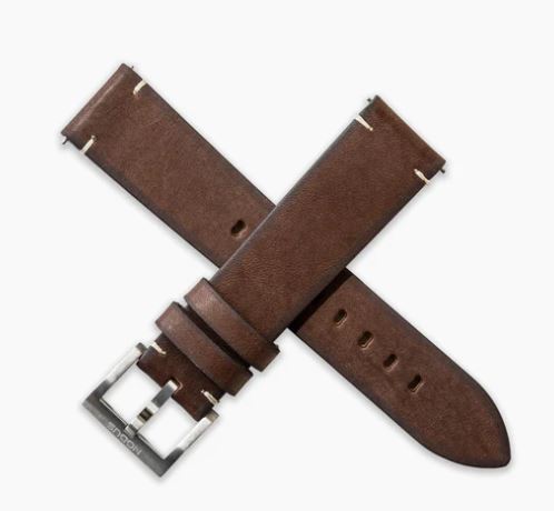 Nodus - Chocolate Italian Leather Strap 20mm